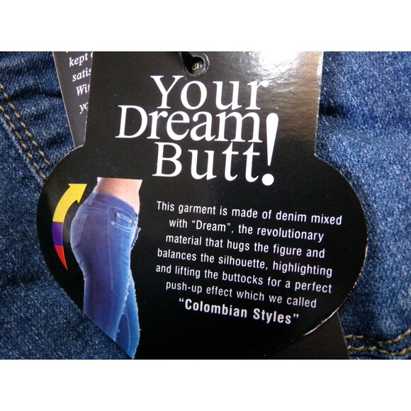 NEW Bob Jeans Women's Plus Size 3X Blue Medium Wash Denim High Rise Skinny 35x31 - Picture 8 of 9